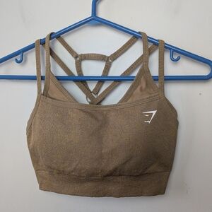 GYMSHARK Adapt Fleck Seamless Sports Bra Size ? XS-S Brown Color Medium Support